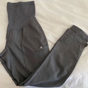 FIGS maternity scrub pants in Graphite